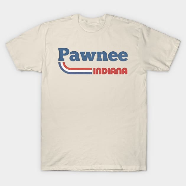 Pawnee, Indiana // Vintage Aesthetic Design T-Shirt by DankFutura